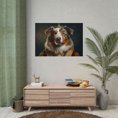 Australian Shepherd Dog Renaissance Pet Portrait Print | Wall Art | Wall Print