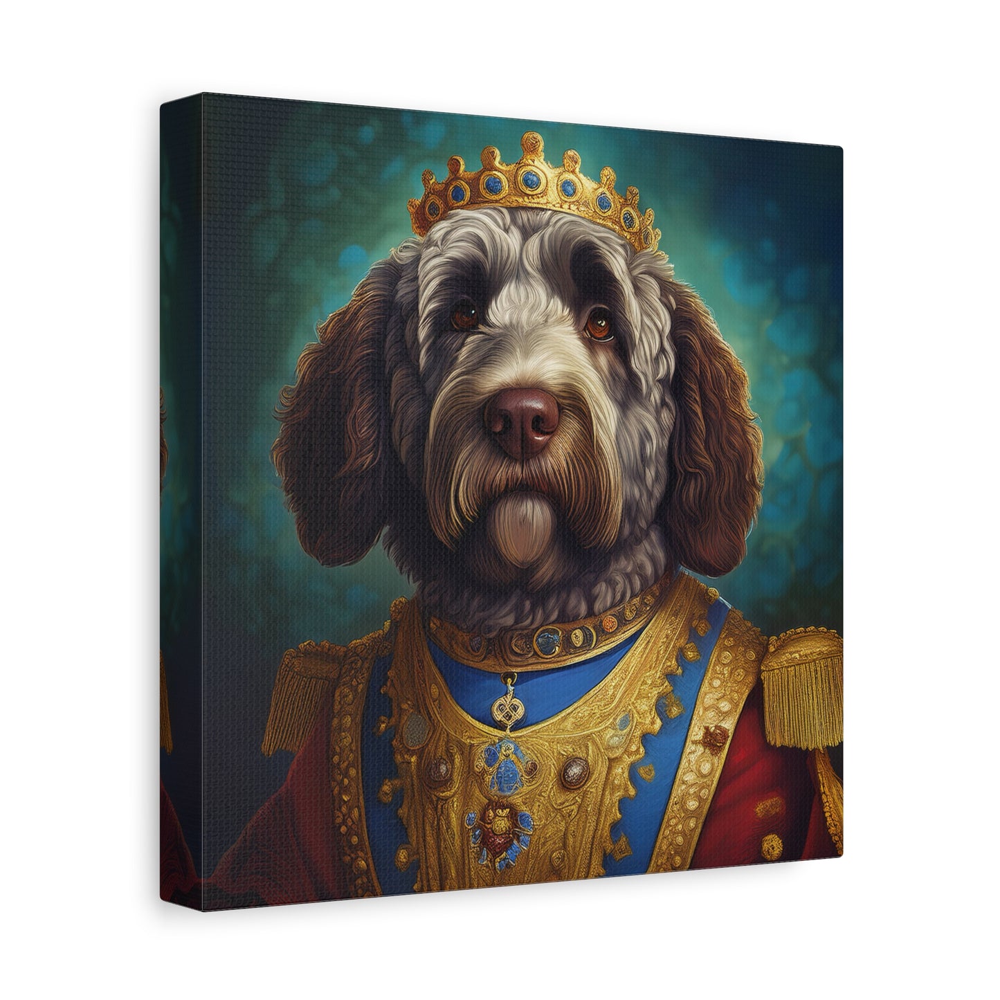 Portuguese Water Dog Renaissance Pet Portrait on Canvas | wall art | wall print