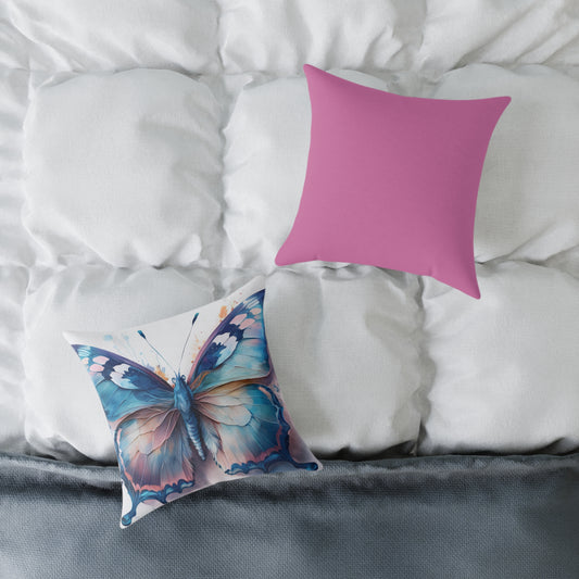 Butterfly Art Throw Pillow, Inspirational Home Decor, Gift for Nature Lovers, Cozy Living Room Accent, Spring Decor, Butterfly Lovers