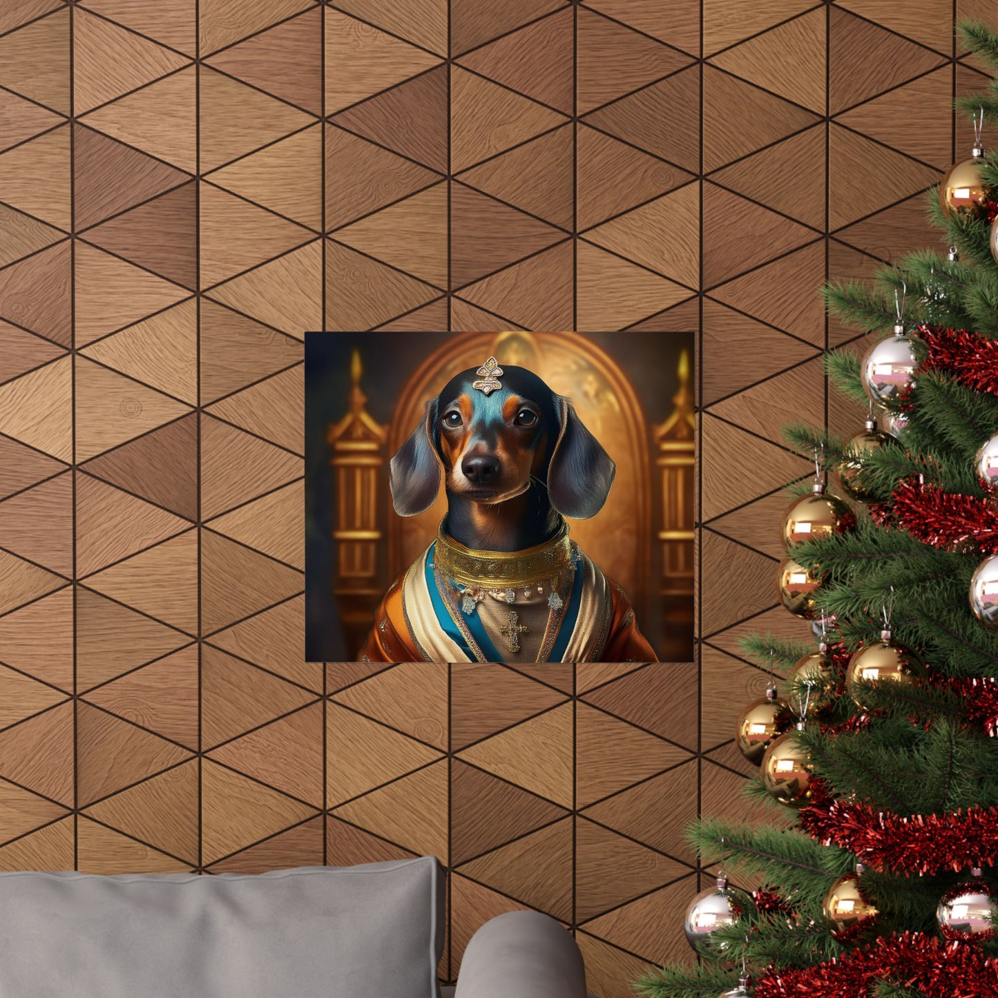 Dachshund Dog Renaissance Pet Portrait Print | Wall Art | Wall Print | Dog Art