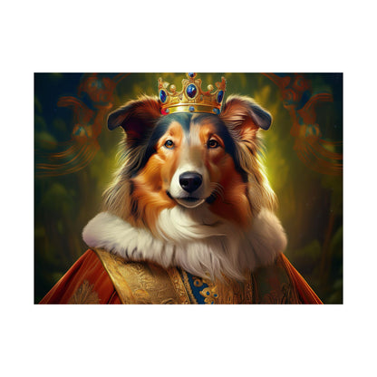 Collie Dog Renaissance Pet Portrait Print | Wall Art | Wall Print | Dog Art