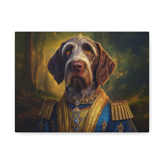 German Wirehaired Pointer Dog Pet Portrait Renaissance - Canvas, wall art, wall print, dog portrait, dog art