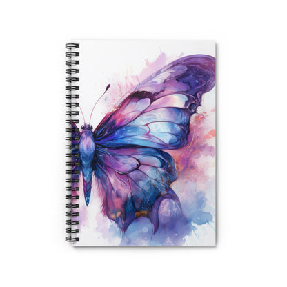 Butterfly Blue Purple Ink Watercolor Notebook |  Journal for Notes | Diary | Dream Journal