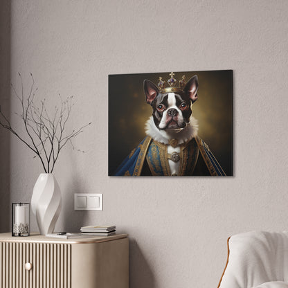 Boston Terrier Renaissance Pet Portrait on Canvas, wall print, wall art, dog portrait, dog art