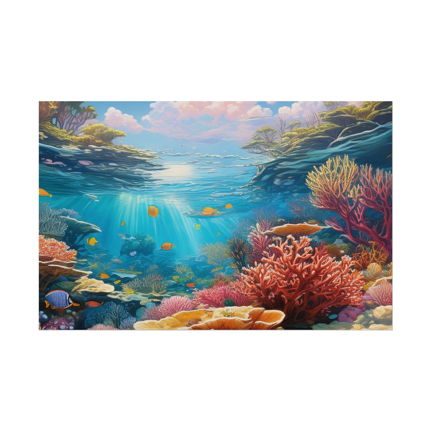 Great Barrier Reef  Australia Coastal Print | Style 3 | Wall Art | Wall Print