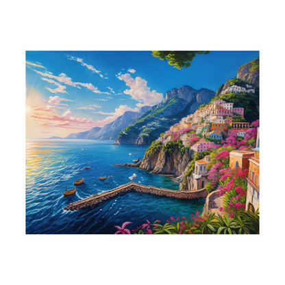 Amalfi Coast Italy Coastal Print | Style 4 | Wall Art | Wall Print