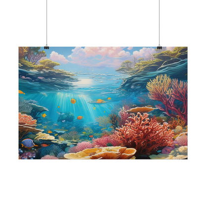 Great Barrier Reef  Australia Coastal Print | Style 3 | Wall Art | Wall Print