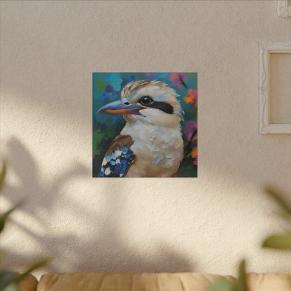 Vibrant Kookaburra Australia Bird Canvas Print,  Nature Lover Gift, Wall Print, Australia Art, Bird Art