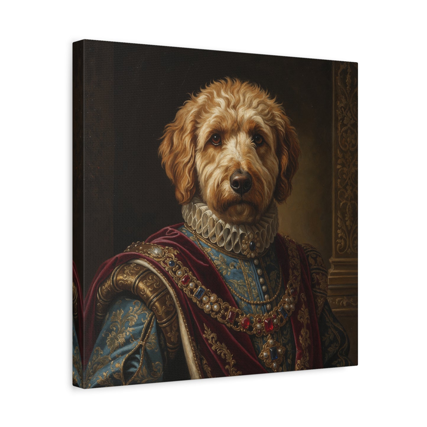 Labradoodle Renaissance Pet Portrait Canvas, Dog Wall Art, Home Décor, Pet Lovers Gift, Animal Artwork, Canine Decor