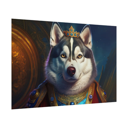 Siberian Husky Renaissance Pet Portrait Print, Siberian Husky Art Print, Wall Decor, Art Gift, dog wall art, wall art, wall print