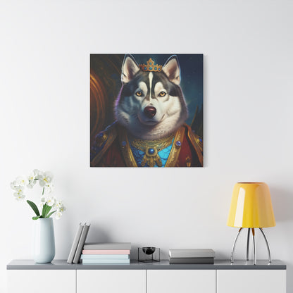 Siberian Husky Renaissance Pet Portrait on Canvas, wall art, wall print, dog portrait, dog art