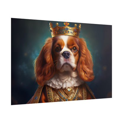 Cavalier King Charles Spaniel Art Pet Portrait Print, Renaissance, Wall Print, Wall Art