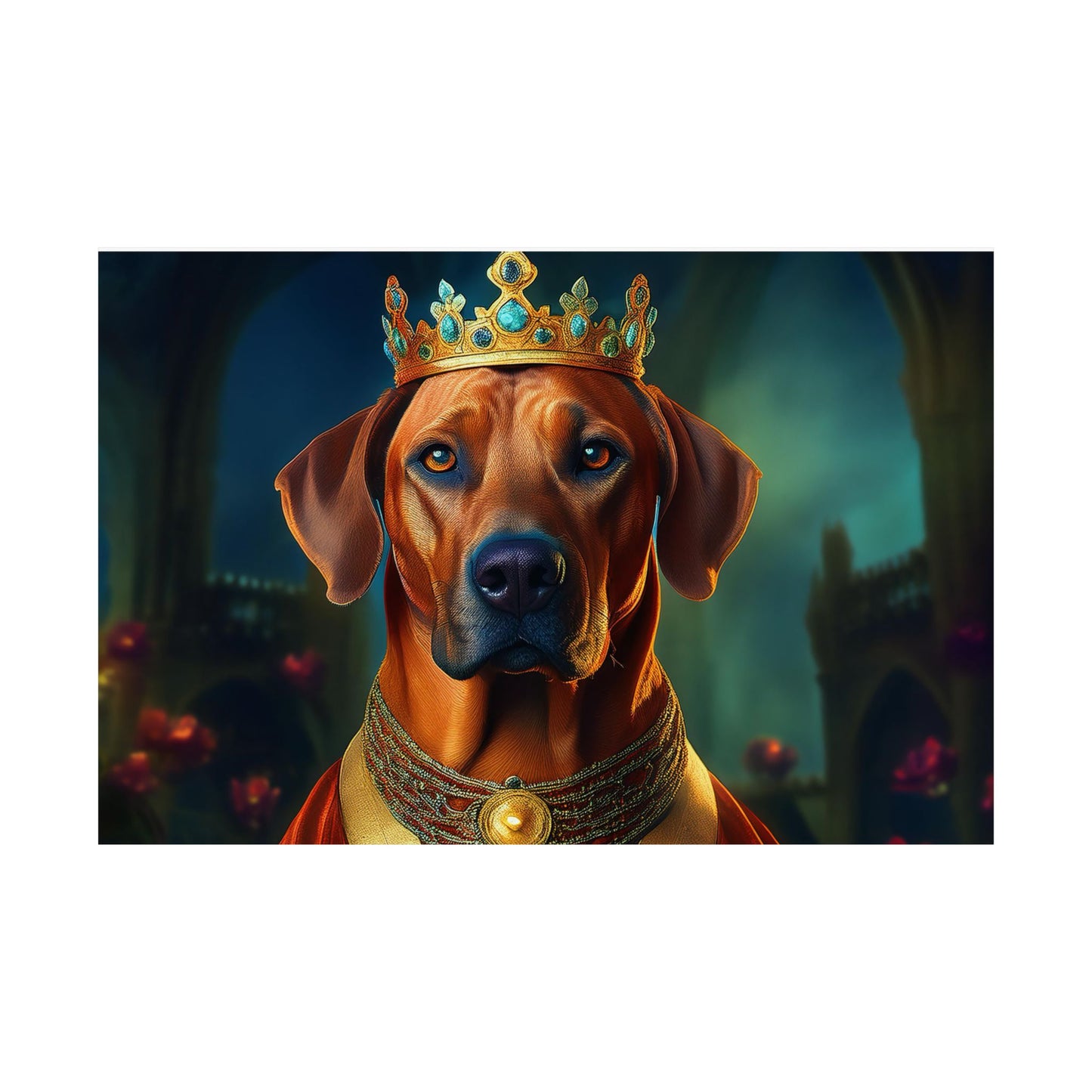 Rhodesian Ridgeback Dog Renaissance Pet Portrait, Rhodesian Ridgeback Art Print,  Animal Lover Art, Wall art, wall print