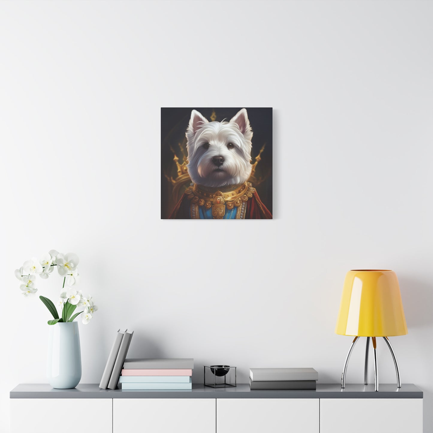 West Highland White Terrier Pet Portrait Renaissance - Canvas, wall art, wall print, dog portrait, dog art
