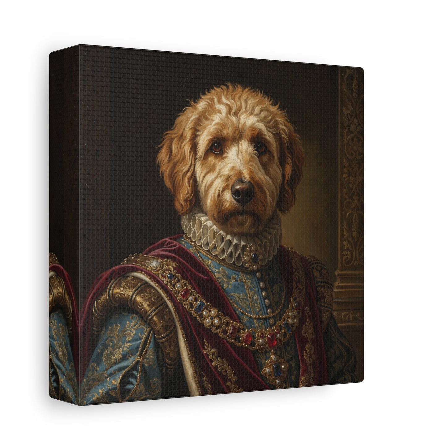 Labradoodle Renaissance Pet Portrait Canvas, Dog Wall Art, Home Décor, Pet Lovers Gift, Animal Artwork, Canine Decor