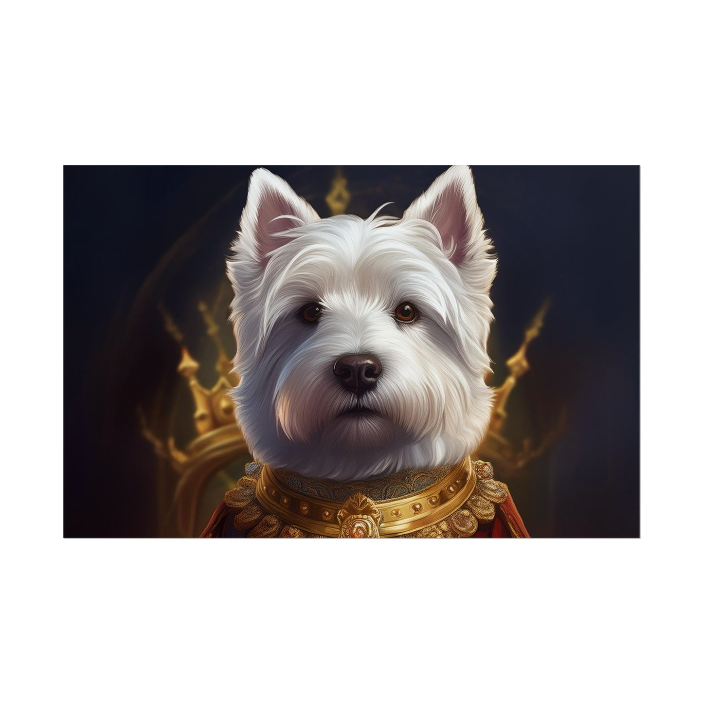 West Highland White Terrier Dog Renaissance Pet Portrait Print, West Highland White Terrier Art Print, Dog Wall Art, Wall Print, Wall Art