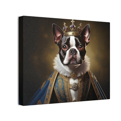 Boston Terrier Renaissance Pet Portrait on Canvas, wall print, wall art, dog portrait, dog art