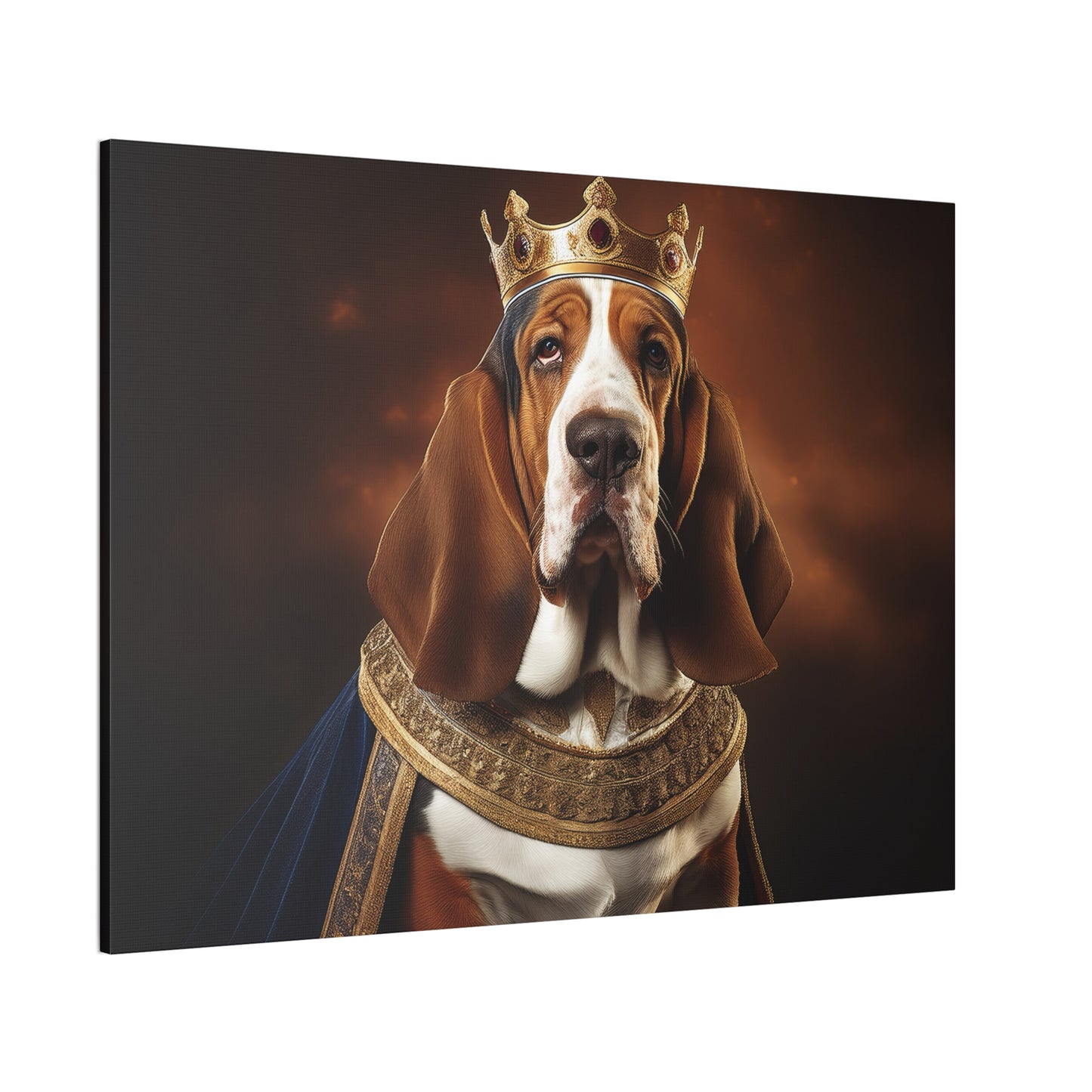 Basset Hound Renaissance Pet Portrait on Canvas | Wall art | wall print | Dog Art
