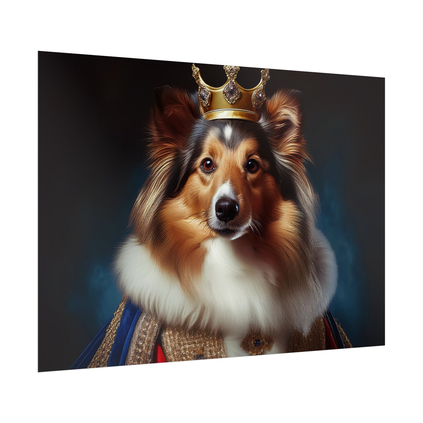 Shetland Sheepdog Renaissance Dog Portrait Art Print, Wall Decor Gift, Animal Lover Home Decor, Dog Wall Art