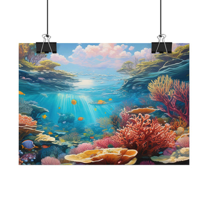Great Barrier Reef  Australia Coastal Print | Style 3 | Wall Art | Wall Print