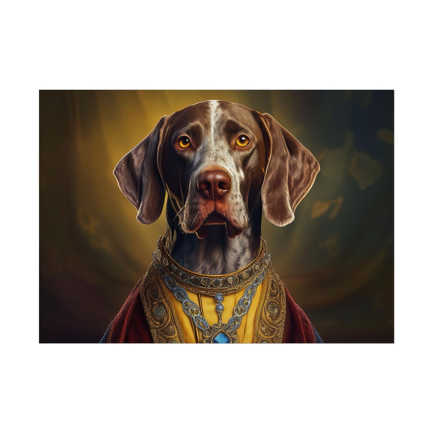 German Shorthaired Pointer Dog Renaissance Pet Portrait, Art Print, Animal Lover gift, Dog Wall Art, wall prints, wall art