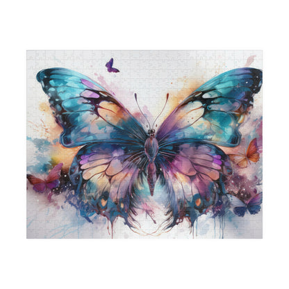 Abstract Watercolor Butterfly Puzzle  | Alcohol Ink Art