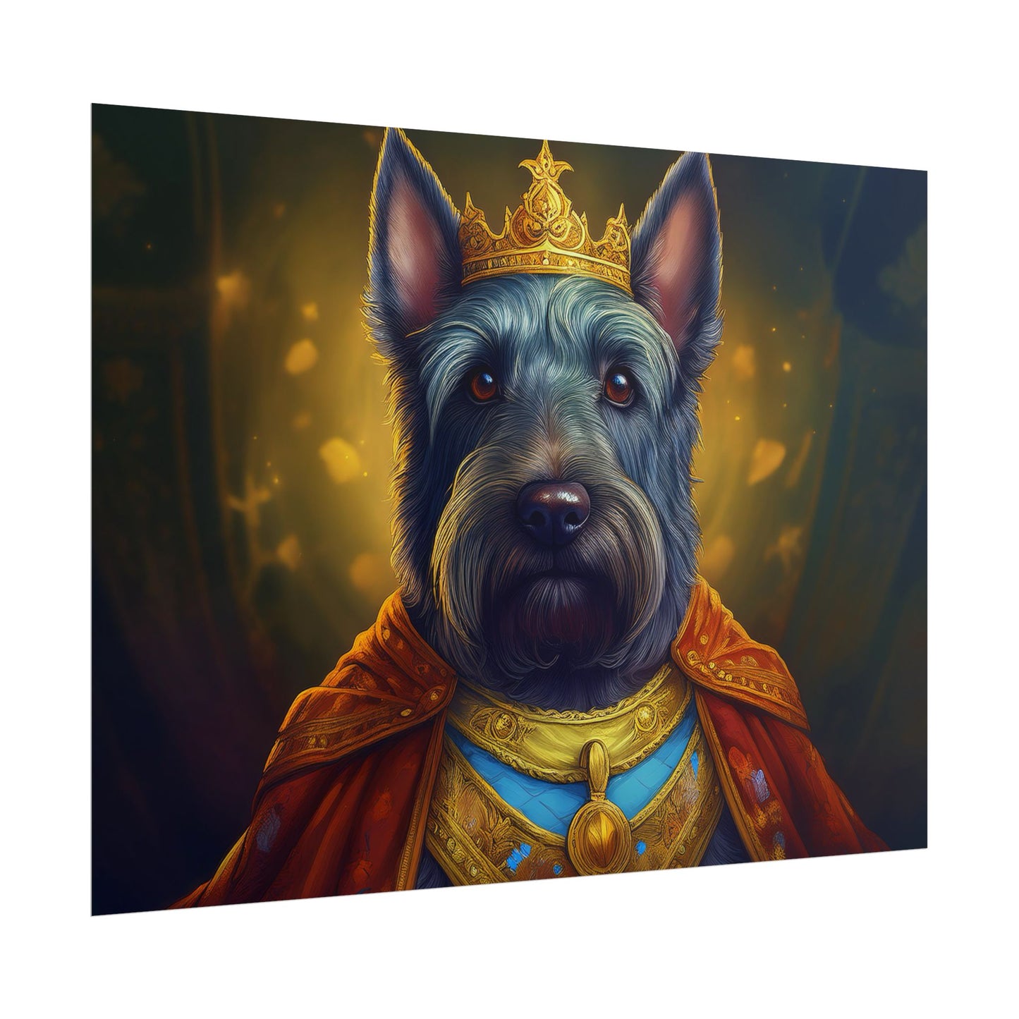 Scottish Terrier Renaissance Pet Portrait Print, Dog Lover Wall Art, Animal Artwork, wall prints, wall art, Dog Memorial Gift