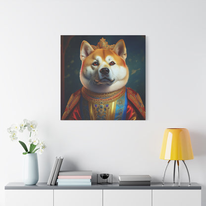 Shiba Renaissance Pet Portrait on Canvas, wall art, wall print, dog portrait, dog art