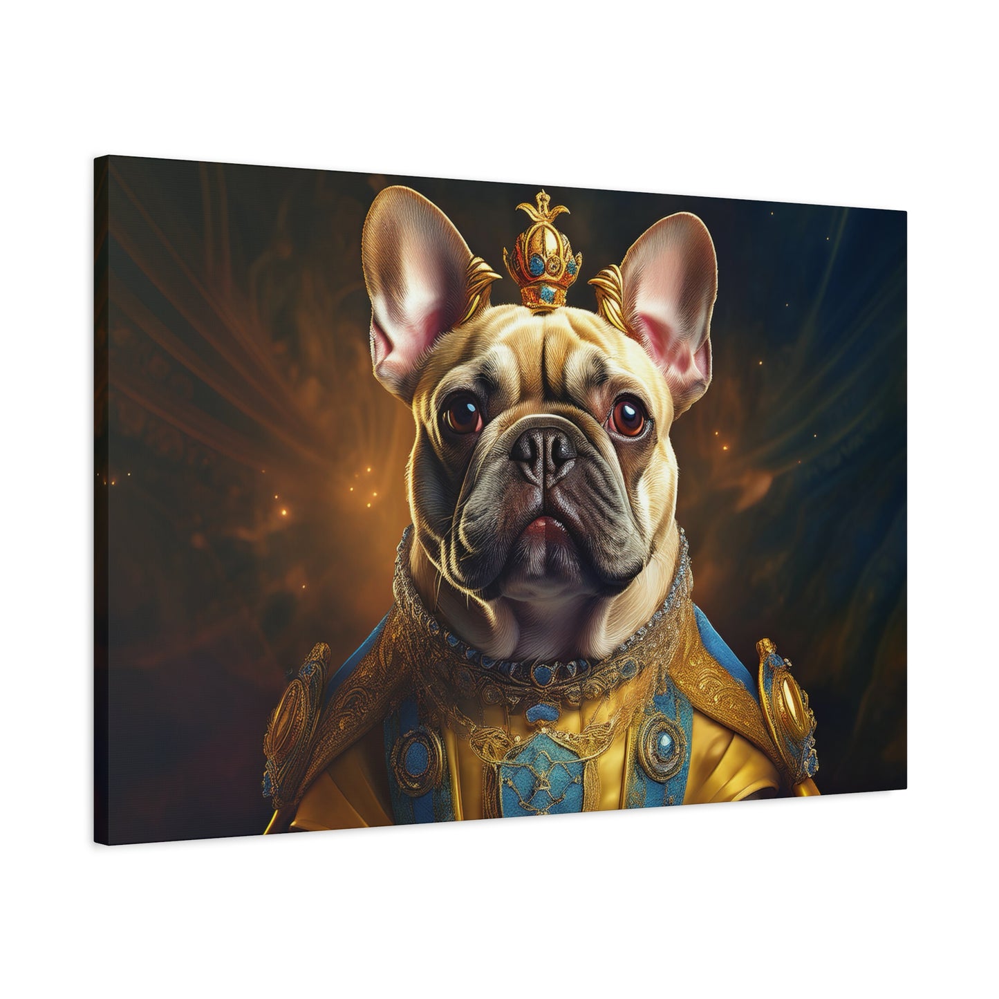 French Bulldog Renaissance Pet Portrait on Canvas | Wall Print | Wall Art | Dog Art