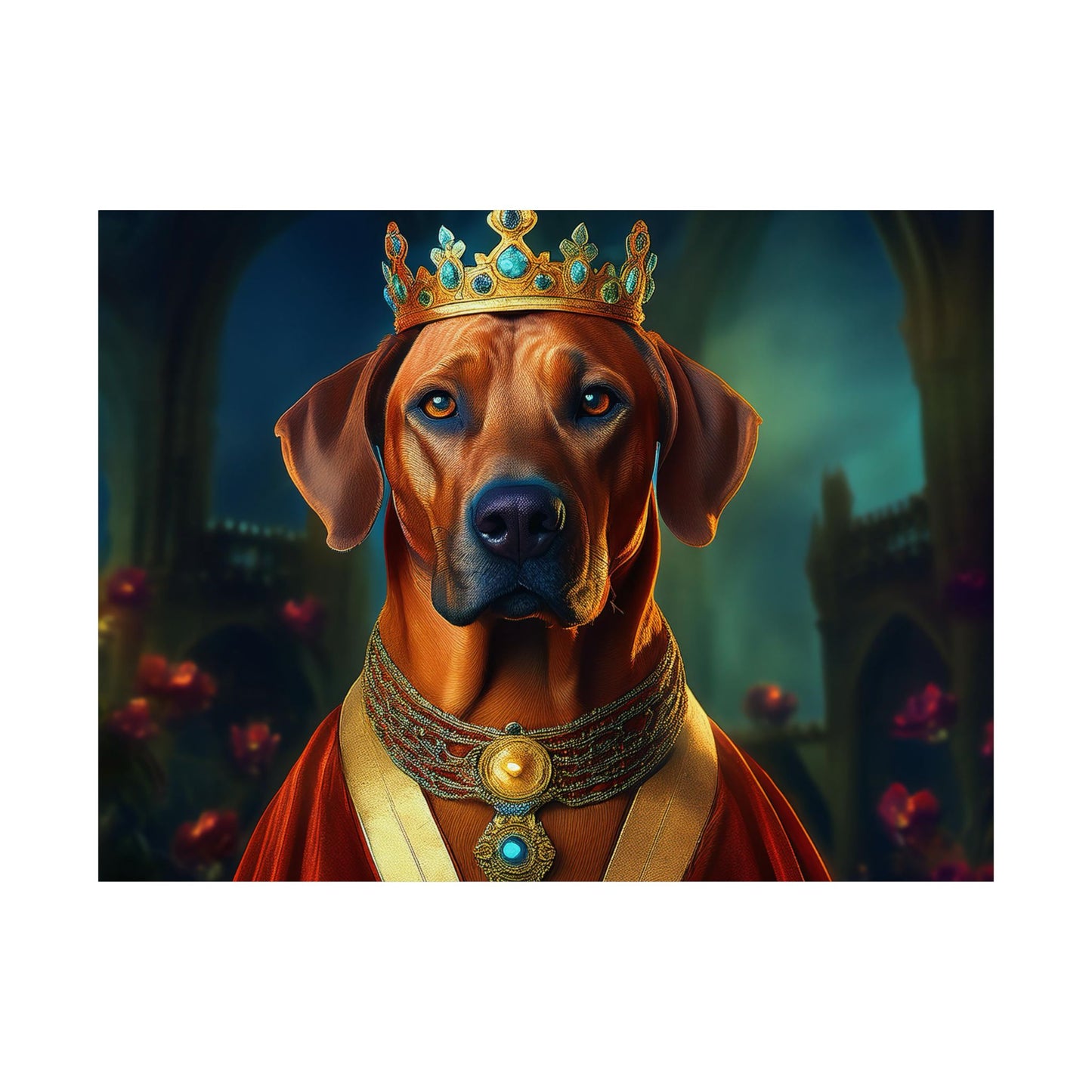 Rhodesian Ridgeback Dog Renaissance Pet Portrait, Rhodesian Ridgeback Art Print,  Animal Lover Art, Wall art, wall print