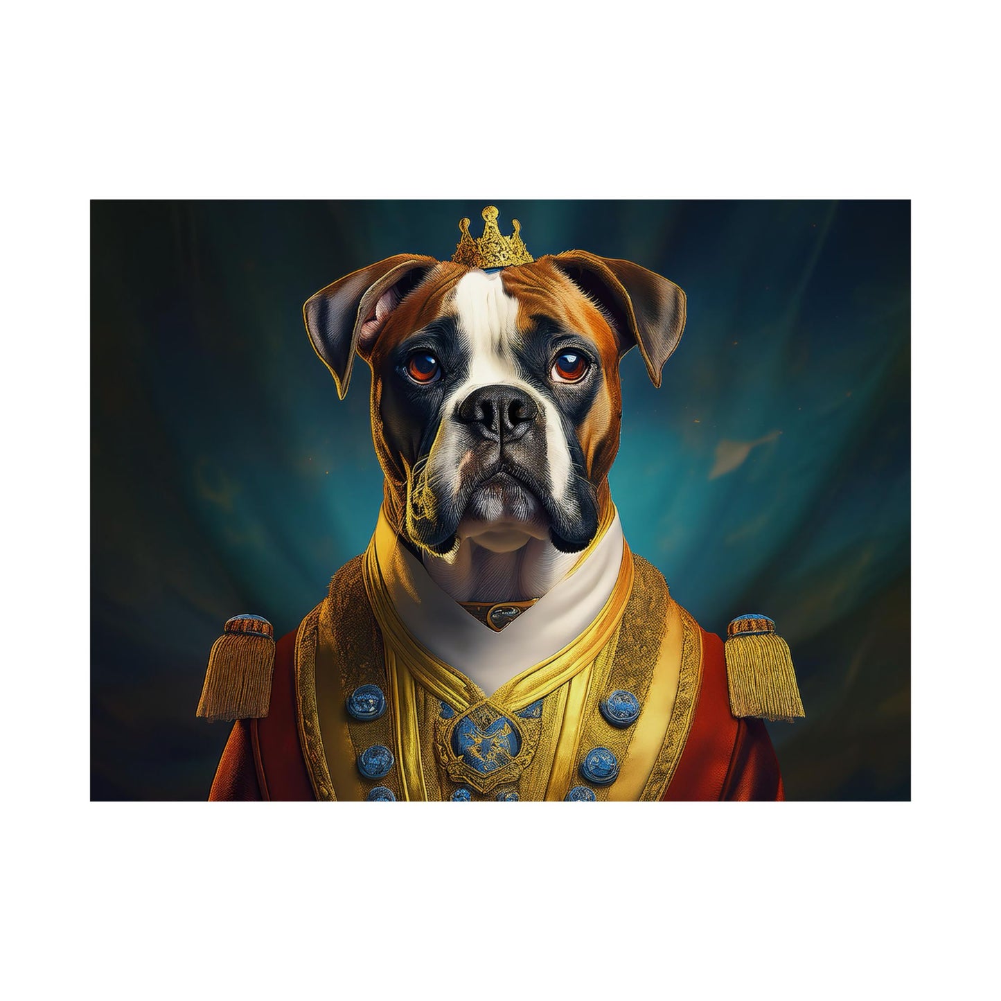Boxer Dog Renaissance Pet Portrait Print, Art Print, Wall Decor Gift, Animal Lover Home Decor, Dog Wall Art, wall art, wall prints