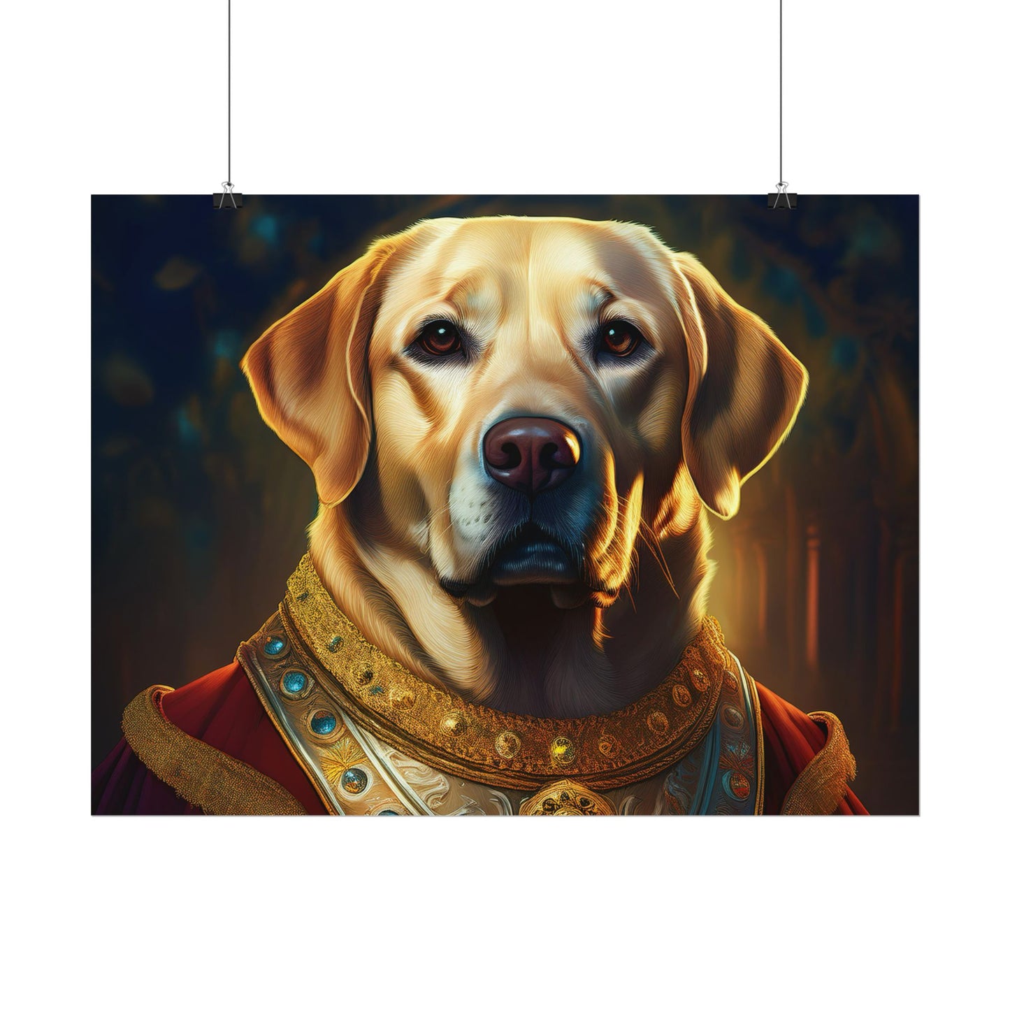 Labrador Retriever Renaissance Pet Portrait Art Print, Wall Decor Gift, Animal Lover Home Decor, Dog Wall Art