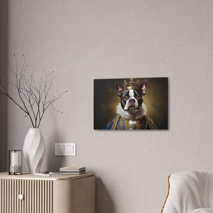 Boston Terrier Renaissance Pet Portrait on Canvas, wall print, wall art, dog portrait, dog art