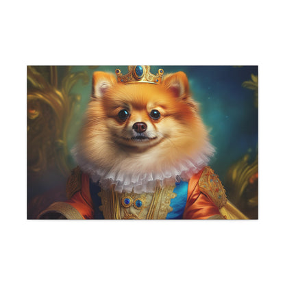 Pomeranian  Renaissance  Pet Portrait - Canvas - dog art, dog portait, wall art, wall print