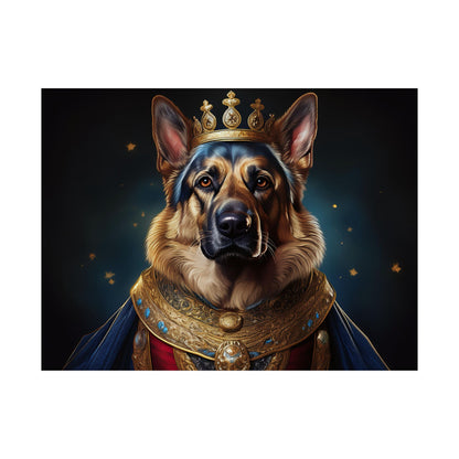German Shepherd Renaissance Dog Portrait Art Print, Wall Decor Gift, Animal Lover Home Decor, Dog Wall Art