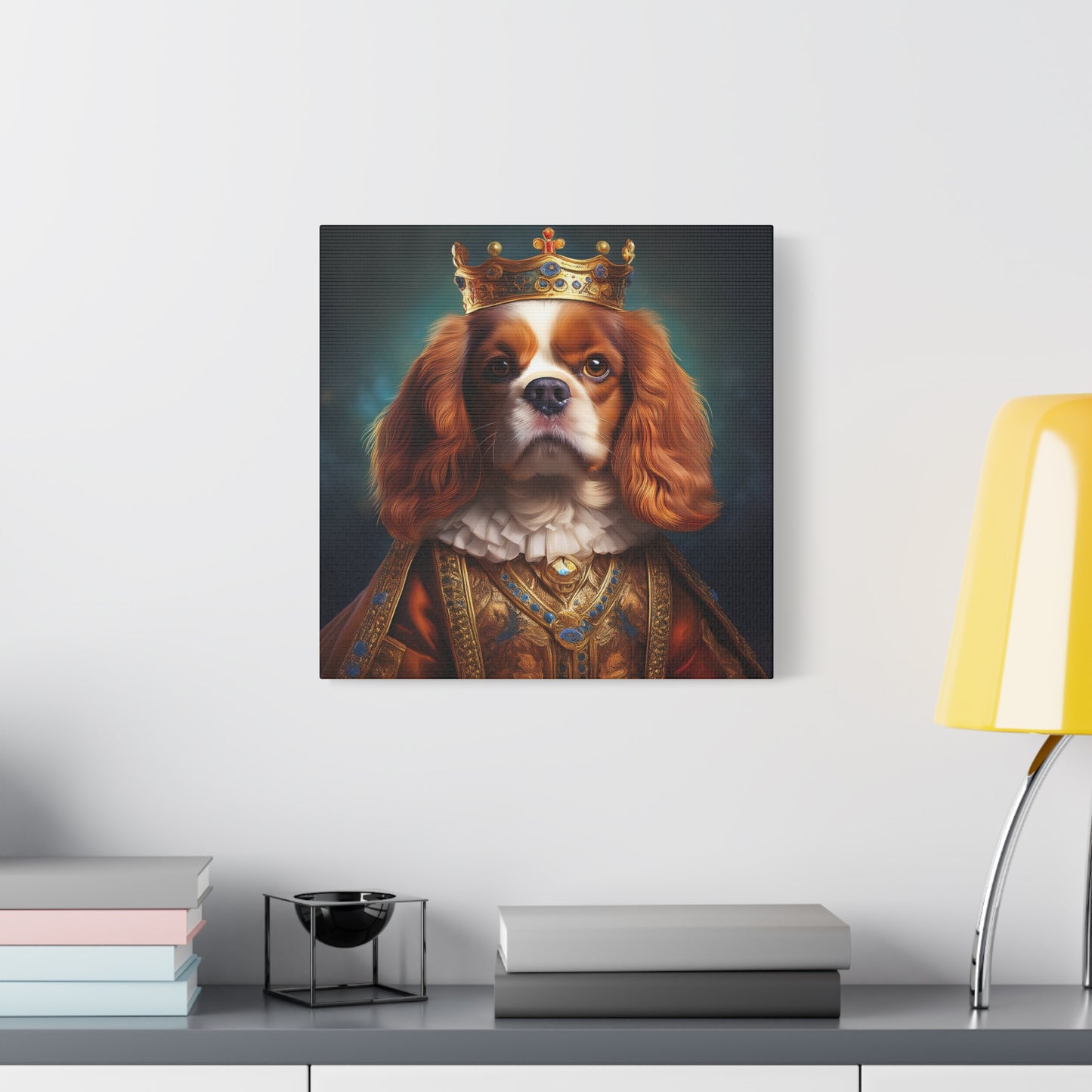 Cavalier King Charles Spaniel Renaissance Pet Portrait on Canvas | Wall art | wall print