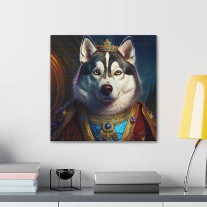 Siberian Husky Renaissance Pet Portrait on Canvas, wall art, wall print, dog portrait, dog art