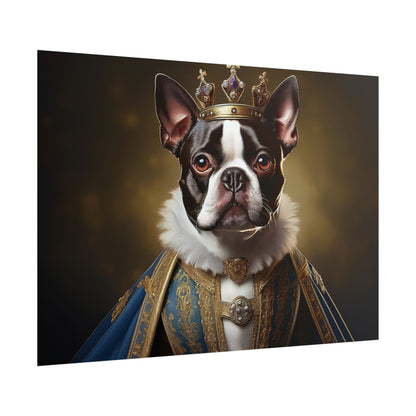 Boston Terrier Renaissance Dog Portrait Art Print, Wall Decor Gift, Animal Lover Home Decor, Dog Wall Art