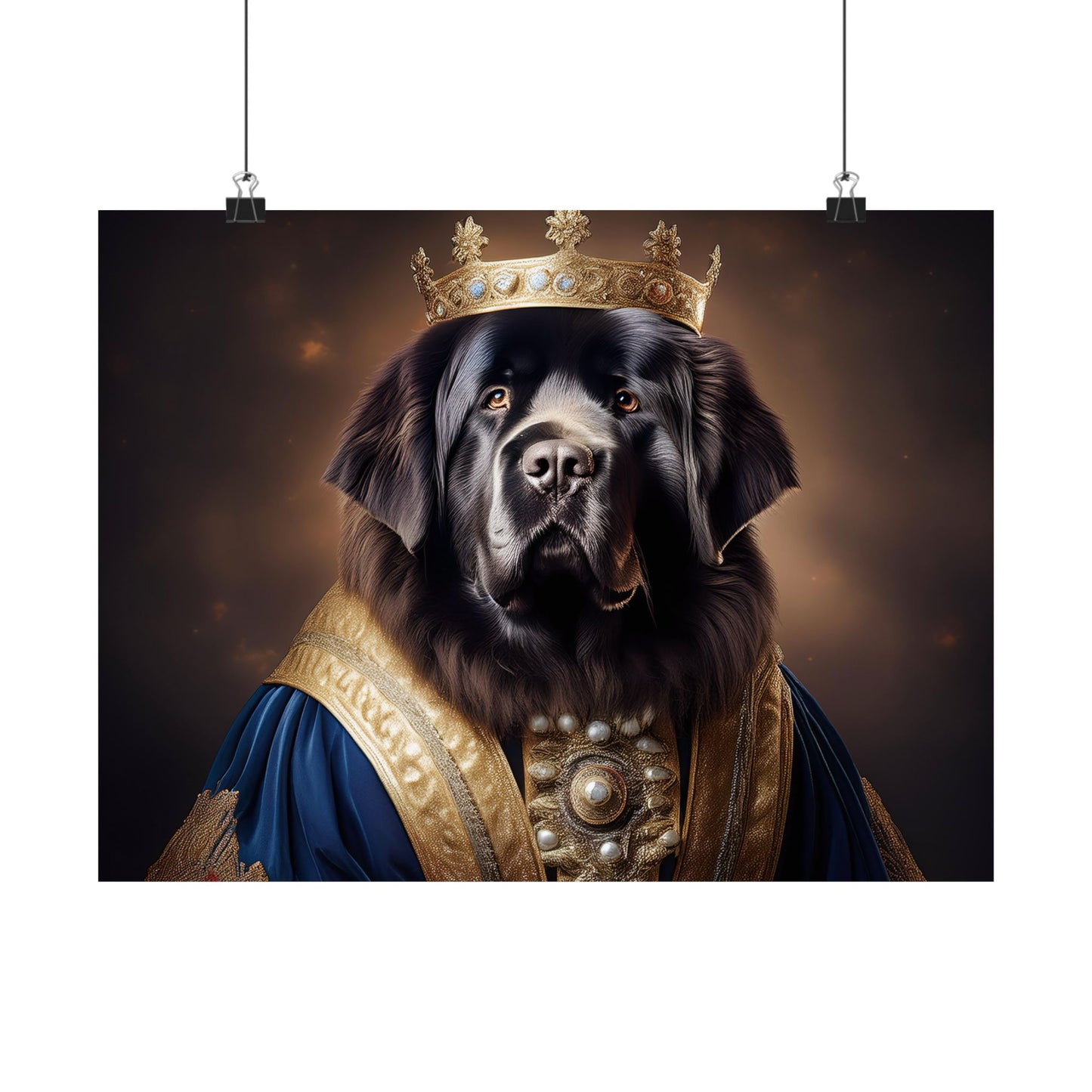 Newfoundland Renaissance Pet Portrait Print,  Art Print, Wall Decor Gift, Animal Lover Home Decor, Dog Wall Art, wall art, wall print