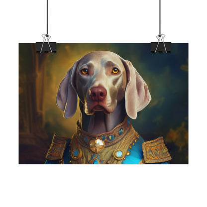 Weimaraner Renaissance Pet Portrait Print, wall print, wall art, Animal Lover Home Decor, Dog Wall Art