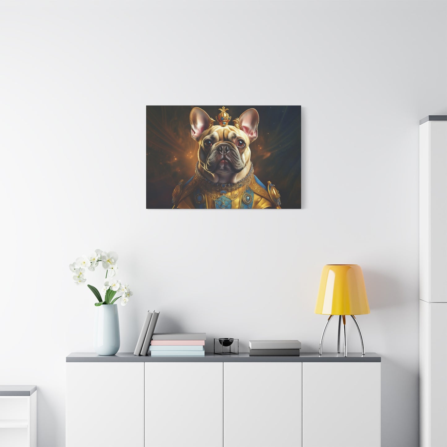 French Bulldog Renaissance Pet Portrait on Canvas | Wall Print | Wall Art | Dog Art