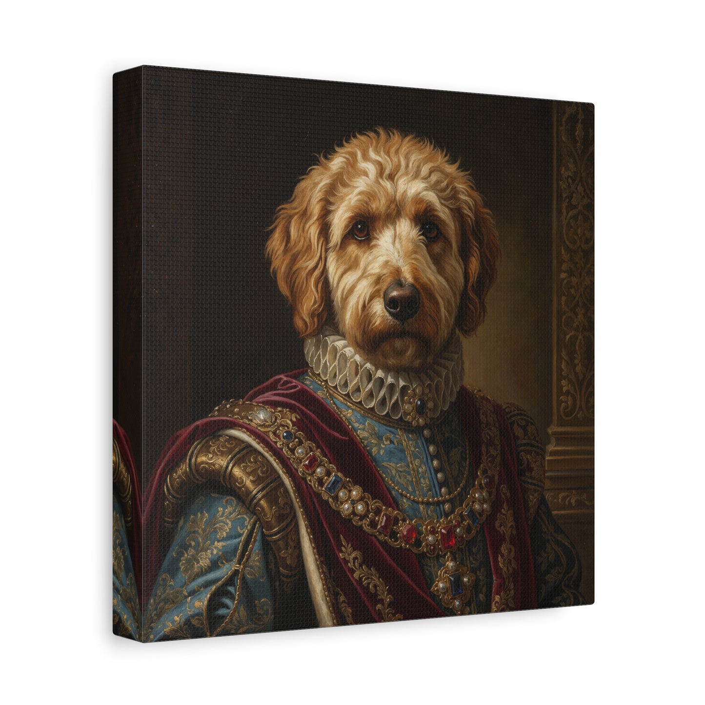 Labradoodle Renaissance Pet Portrait Canvas, Dog Wall Art, Home Décor, Pet Lovers Gift, Animal Artwork, Canine Decor