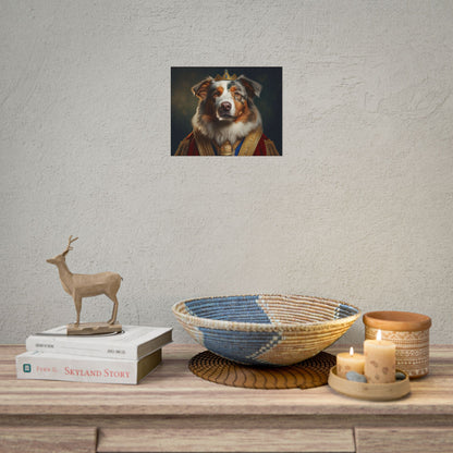 Australian Shepherd Dog Renaissance Pet Portrait Print | Wall Art | Wall Print