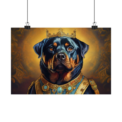 Rottweiler Renaissance Dog Portrait Art Print, Wall Decor Gift, Animal Lover Home Decor, Dog Wall Art