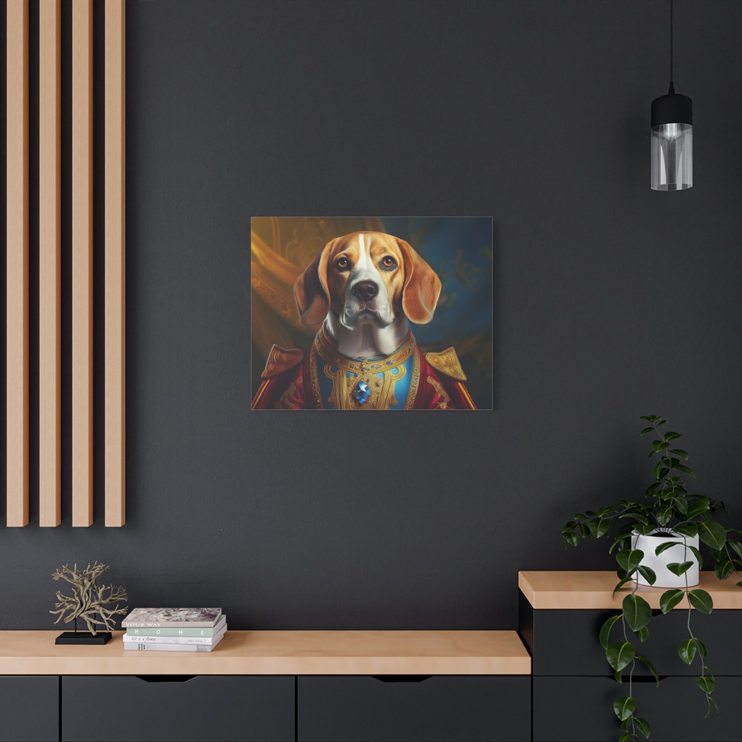 Beagle Renaissance Pet Dog Portrait  - Canvas, wall art, wall print, dog portrait, dog art