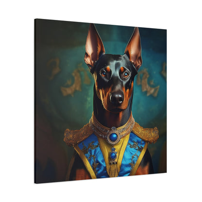 Doberman Pinscher Renaissance Pet Portrait on Canvas | wall art | wall print | Dog Art