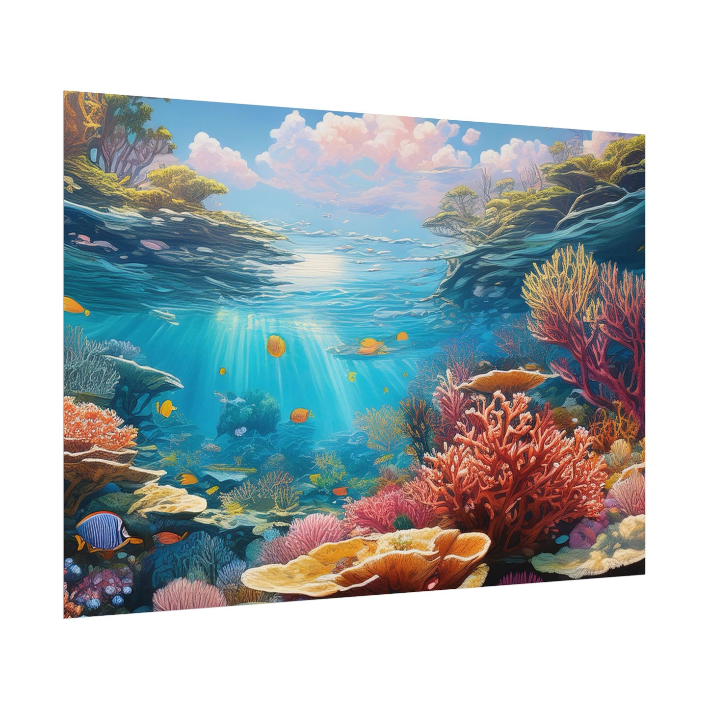 Great Barrier Reef  Australia Coastal Print | Style 3 | Wall Art | Wall Print