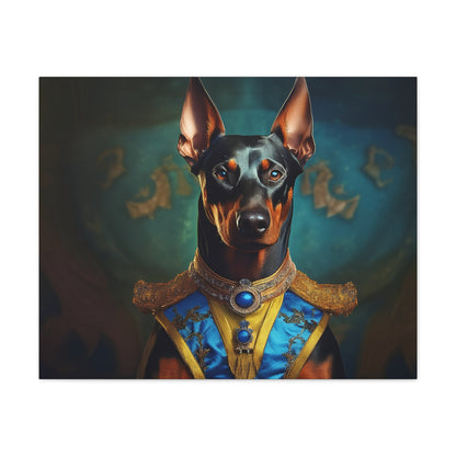 Doberman Pinscher Renaissance Pet Portrait on Canvas | wall art | wall print | Dog Art
