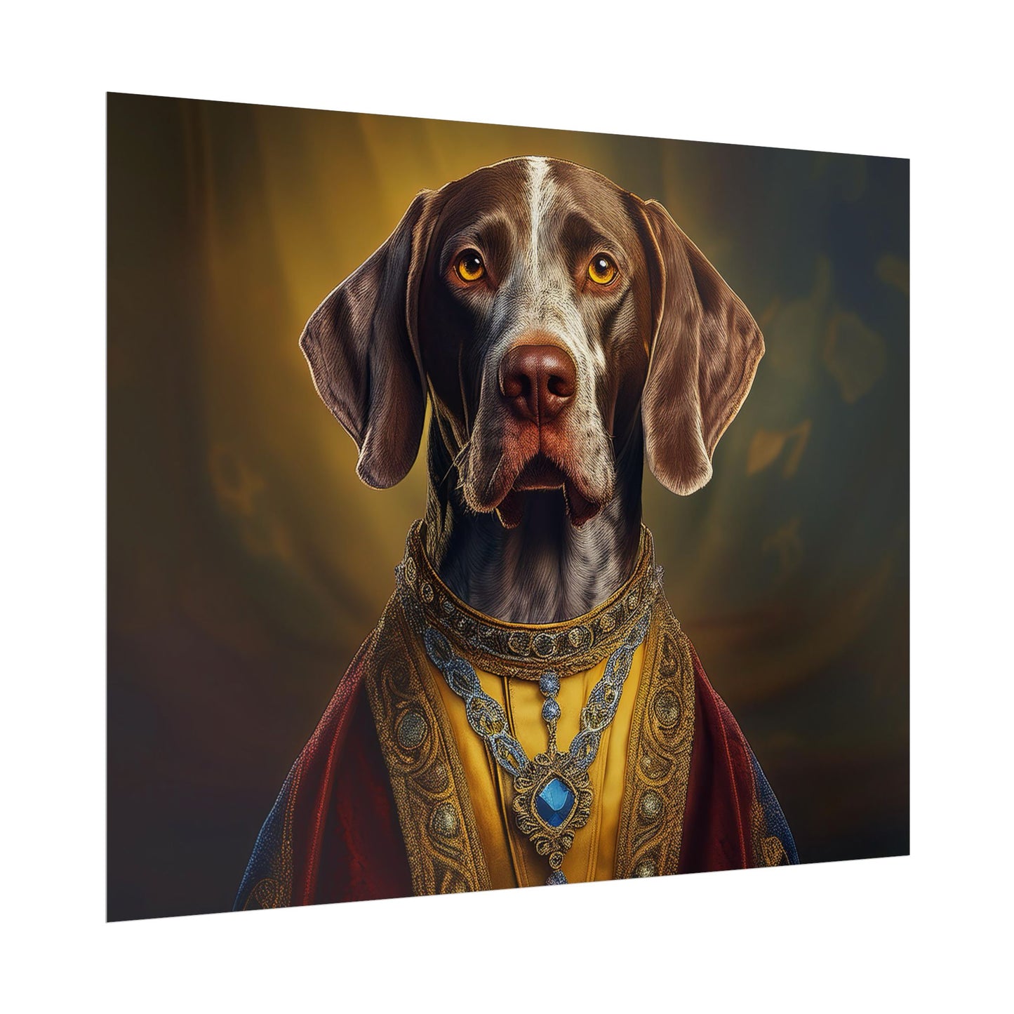 German Shorthaired Pointer Dog Renaissance Pet Portrait, Art Print, Animal Lover gift, Dog Wall Art, wall prints, wall art