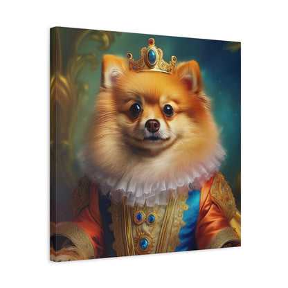 Pomeranian  Renaissance  Pet Portrait - Canvas - dog art, dog portait, wall art, wall print